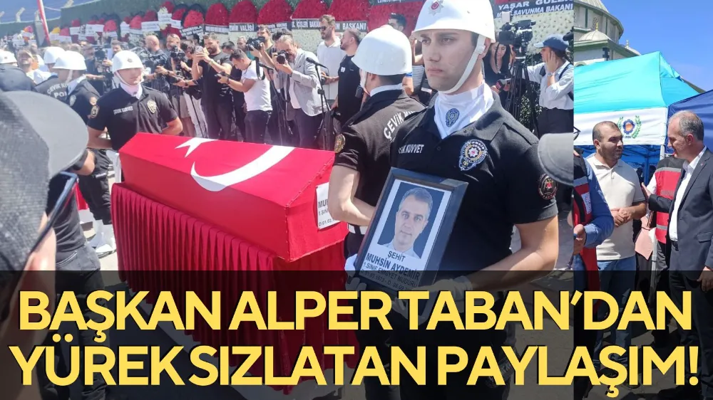 İzmir’de şehit olan İnegöllü Emniyet Müdürü ve Polis Memuru için cenaze töreni