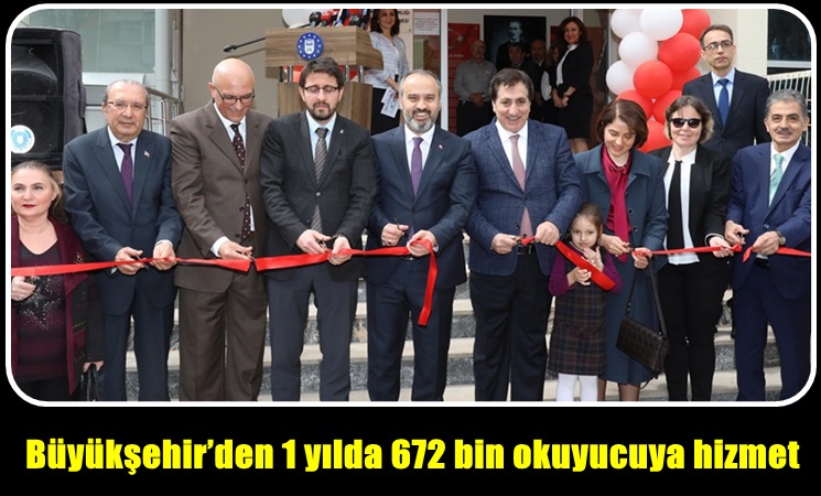 Büyükşehir’den 1 yılda 672 bin okuyucuya hizmet