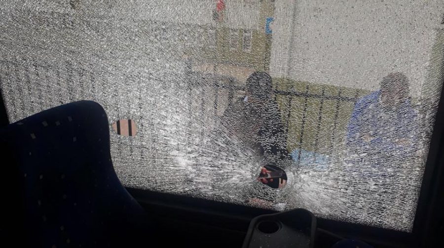 Takım Otobüsüne Taşlı Saldırı