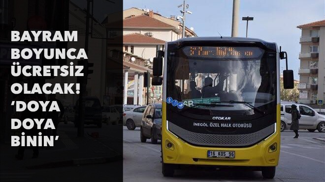 Toplu taşıma bayramda ücretsiz