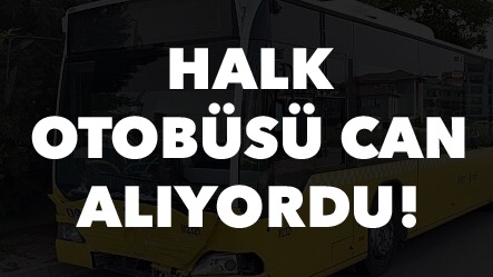 Halk otobüsü yaya kadına çarptı