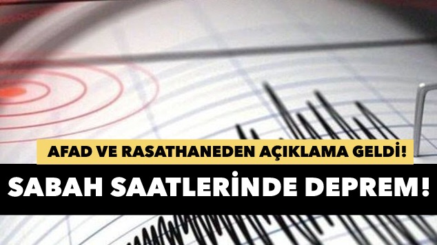 Marmara’da deprem