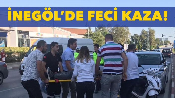 İnegöl’de feci kaza 1 yaralı