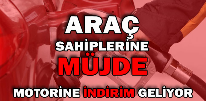 Motorine indirim geliyor