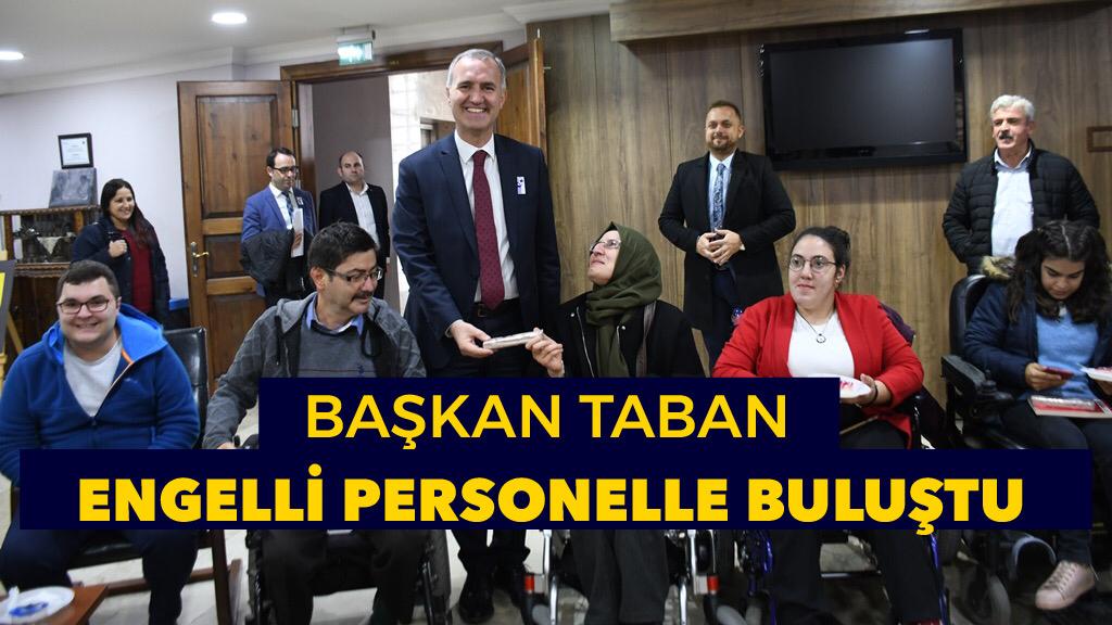 Başkan Taban Engelli Personelle Buluştu