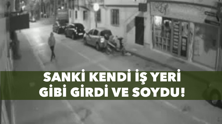 Hırsız işyeri sahibini bile şok etti!