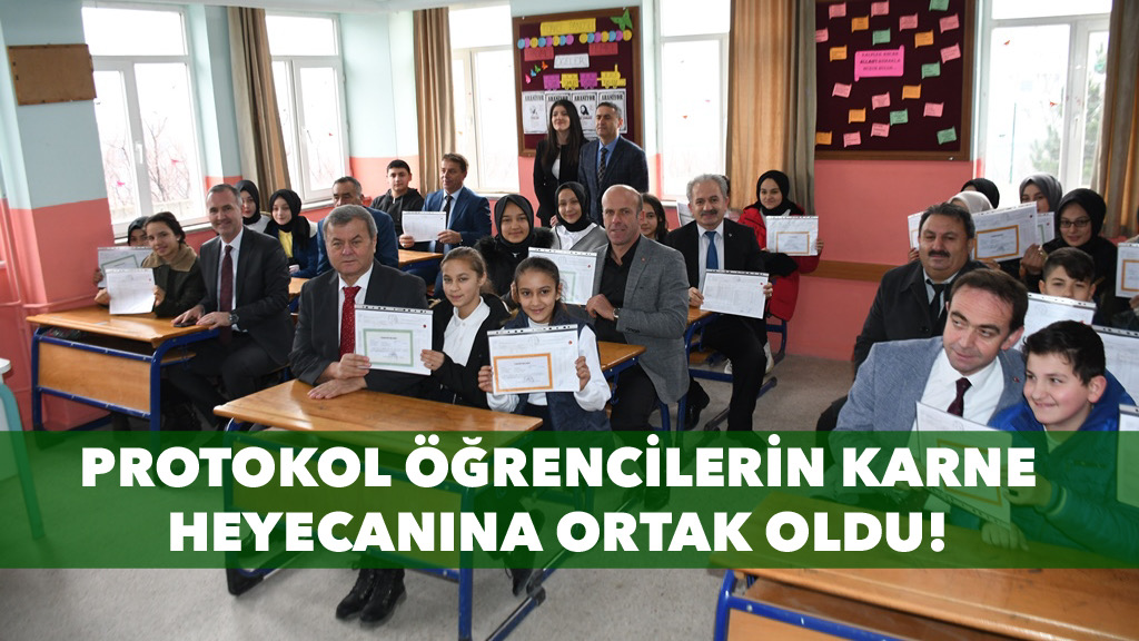 Protokol Öğrencilerin Karne Heyecanına Ortak Oldu