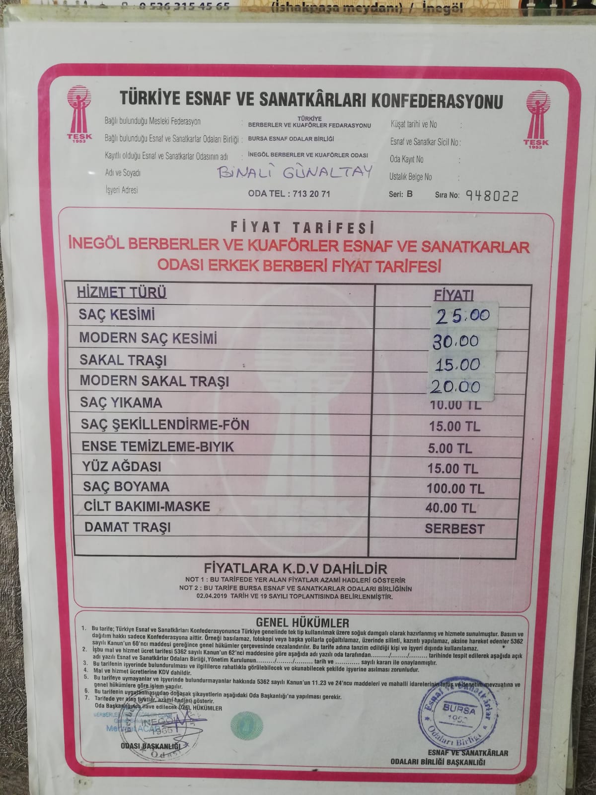 Bir Zam Haberi de Berberlerden Geldi !