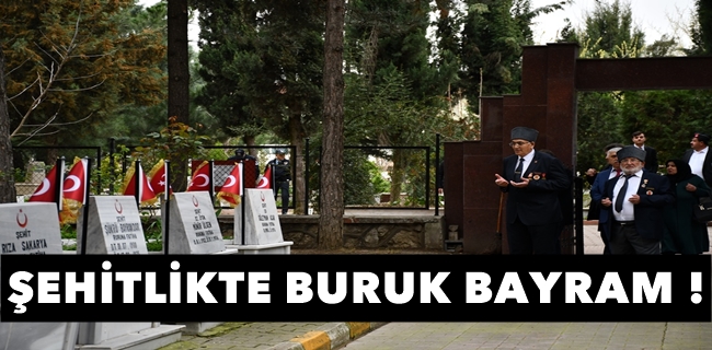 Şehitlikte buruk bayram !