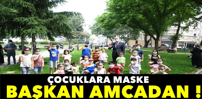 Çocukların Maskeleri Başkan Amcadan