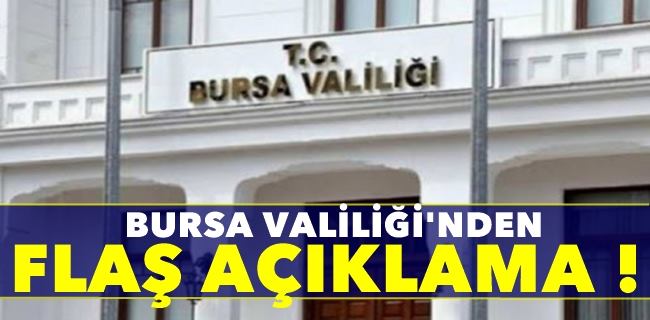 Valilikten flaş açıklama !