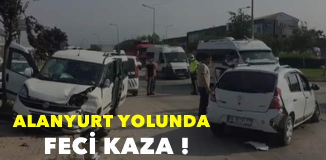 Alanyurt yolunda feci kaza !