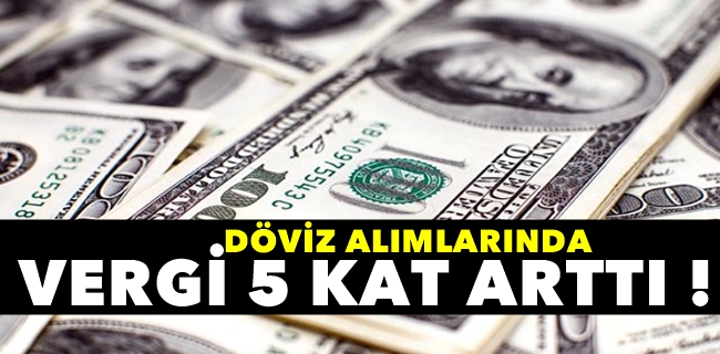 Döviz alımlarında vergi 5 kat arttı !