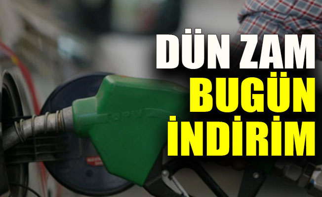 Dün zam bugün indirim !