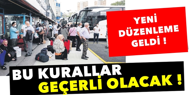 Otobüslere Yeni Düzenleme Geldi !