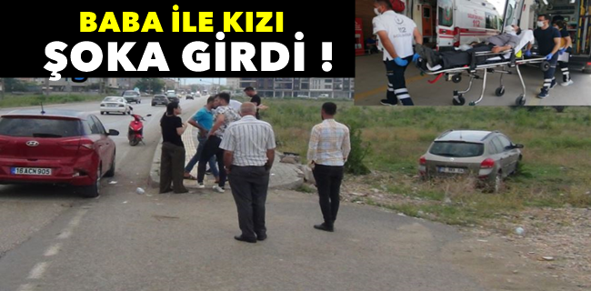 Duran arabaya arkadan çarptı !