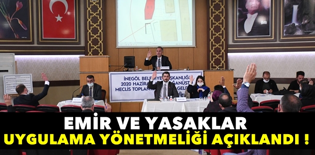 İnegöl Belediyesi’nin Yeni Emir Ve Yasaklar Uygulama Yönetmeliği Açıklandı