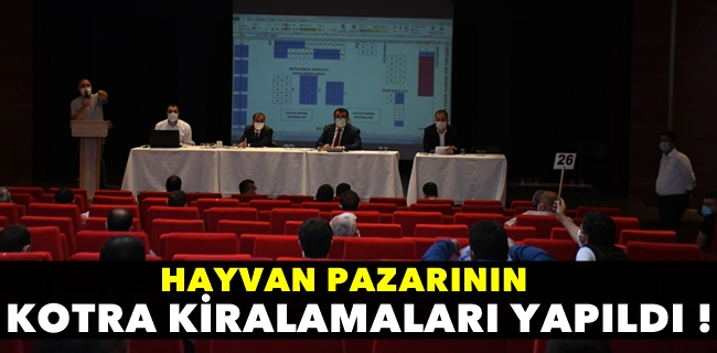 Hayvan Pazarının Kotra Kiralamaları Yapıldı !