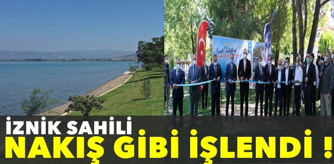 İznik sahili nakış gibi işlendi