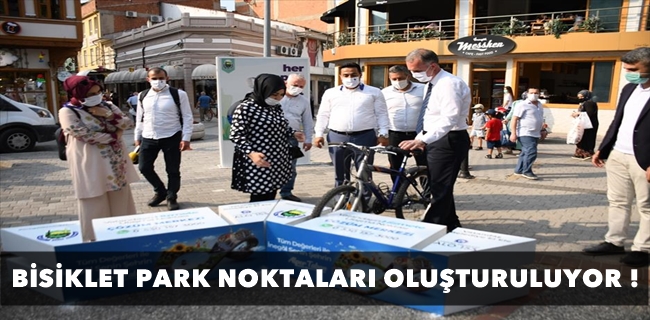 Çarşı Merkezinde Bisiklet Park Noktaları Oluşturuldu