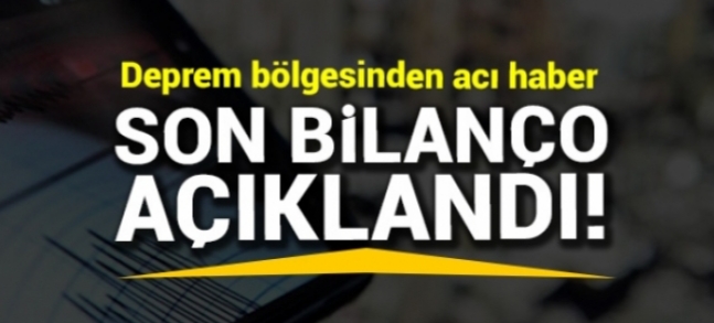 Deprem Bölgesinden acı haberler geliyor !