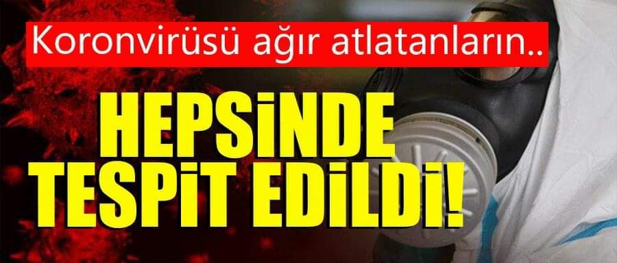 KORONAVİRÜS AĞIR ATLATANLARDA TESPİT EDİLDİ !
