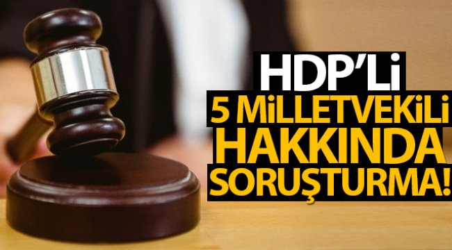 Milletvekillerine soruşturma !