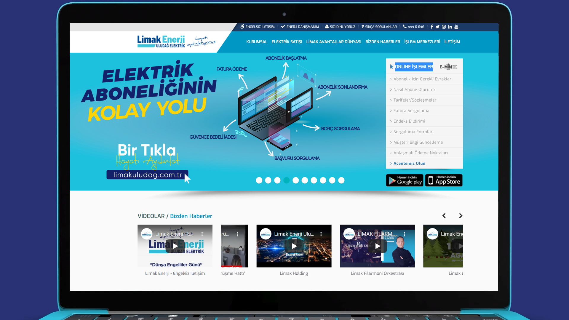 •MÜŞTERİLER, EVLERİNDEN ÇIKMADAN ELEKTRİK İLE İLGİLİ TÜM İŞLEMLERİNİ GERÇEKLEŞTİREBİLİYOR