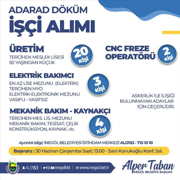 İstihdam Merkezi Aracılığıyla 29 Personel Alımı Yapılacak !