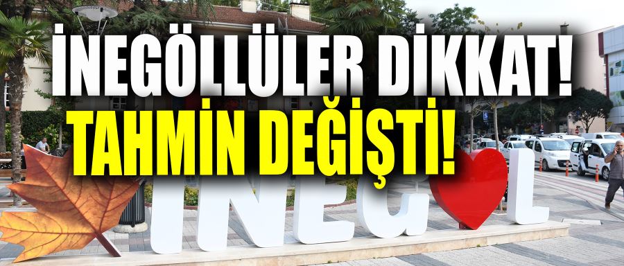 Meteoroloji tahmin değiştirdi !