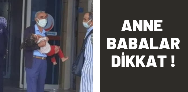 1 yaşındaki çocuk kendini yaraladı !