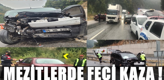 Mezitlerde feci kaza !