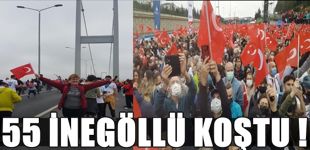 İstanbul Maratonunda 55 İnegöllü Koştu