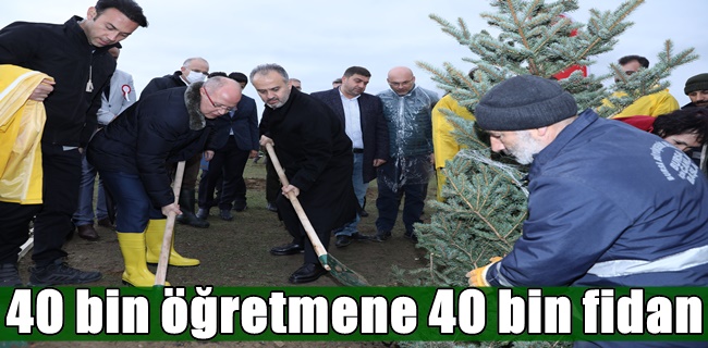 40 bin öğretmene 40 bin fidan