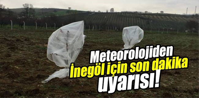 İnegöl için don uyarısı