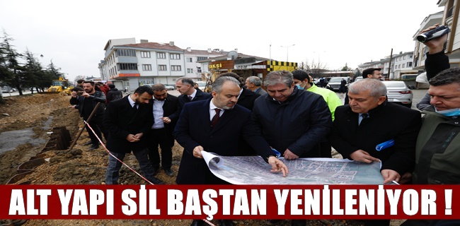 İnegöl’ün altyapısı sil baştan yenileniyor