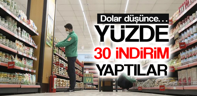 YÜZDE 30 İNDİRİM YAPTILAR