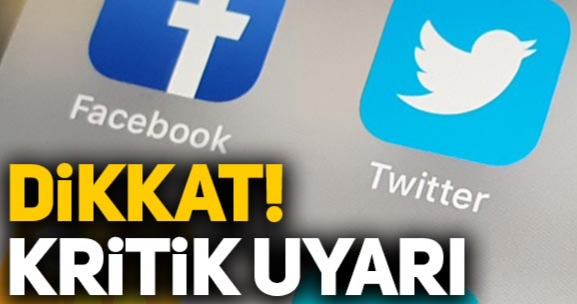 Facebook ve twitter için kritik uyarı !