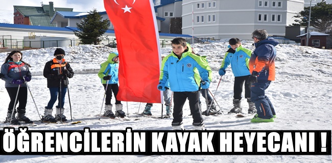 Öğrencilerin kayak heyecanı