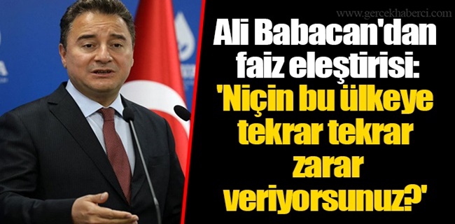 BABACAN’DAN ENFLASYON ELEŞTİRİSİ