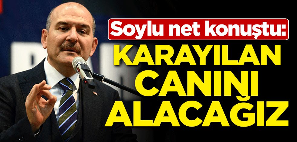 Soylu: Karayılan canını alacağız senin, bilesin!