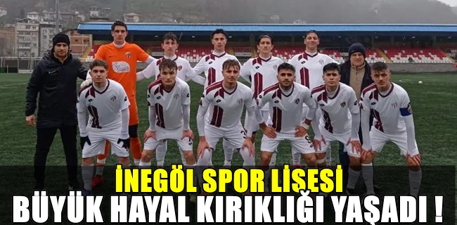 İNEGÖL SPOR LİSESİ TÜRKİYE 6.SI OLDU