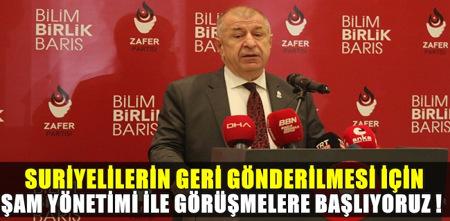 Ümit Özdağ ; Görüşme sürecini başlatıyoruz !