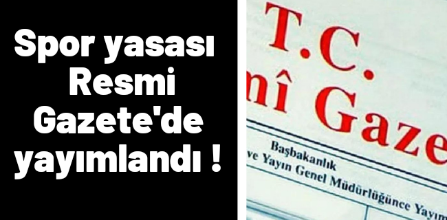 Spor yasası Resmi Gazete