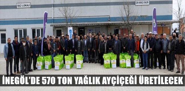 İnegöl Belediyesi’nden Yağlık Ayçiçeği Üretimine Dev Destek