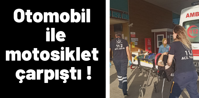 Motosiklet sürücüsü ölümden döndü !