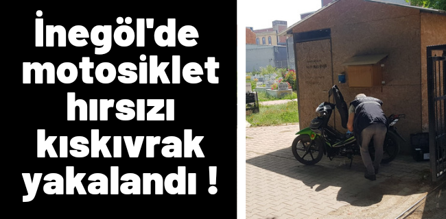 Motosiklet hırsızı kıskıvrak yakalandı !