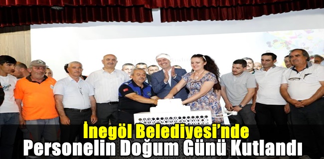 İnegöl Belediyesi’nde Personelin Doğum Günü Kutlandı