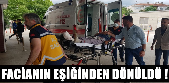 Belediye işçisi ayağını kırdı !