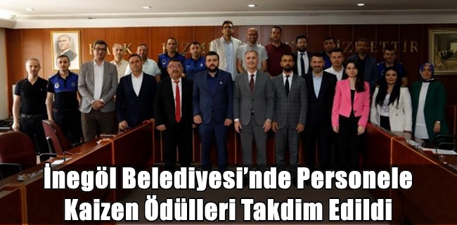 İnegöl Belediyesi’nde Personele Kaizen Ödülleri Takdim Edildi